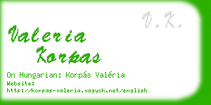 valeria korpas business card